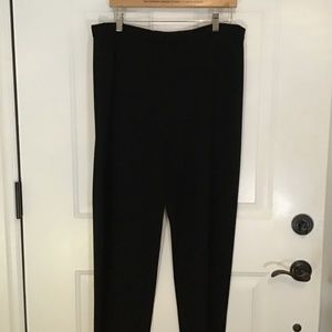 EXCLUSIVELY MISOOK BLACK WIDE LEG KNIT PANTS. XL.